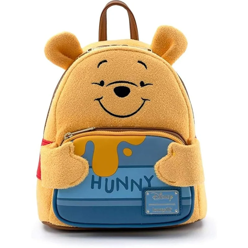 Disney Winnie The Pooh Flocked 'Hunny Tummy' Loungefly Mini Backpack