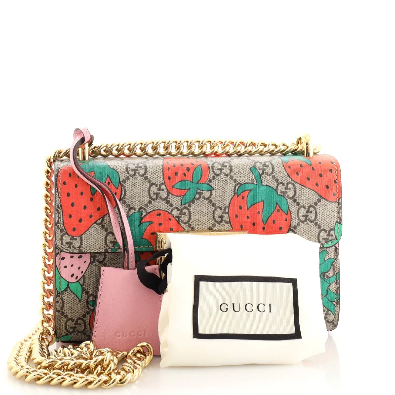 Padlock Shoulder Bag Printed GG Coated Canvas Small