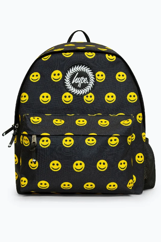 Hype Unisex Iconic Smile Black Backpack for School