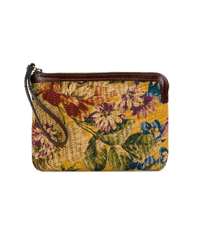 Cassini Wristlet - Floral Woven Tapestry