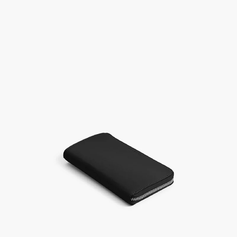 Magnolia Leather Wallet - Nappa Leather - Black / Silver / Grey