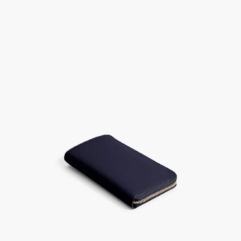 Magnolia Leather Wallet - Nappa Leather - Deep Navy / Gold / Camel