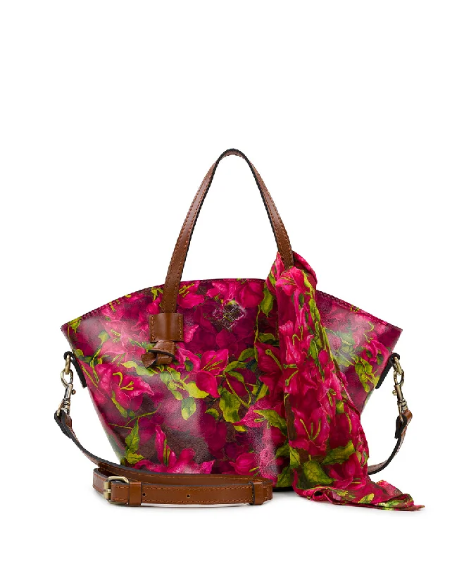 Corallina Tote with Scarf - Bougainvilleas Along The Coast