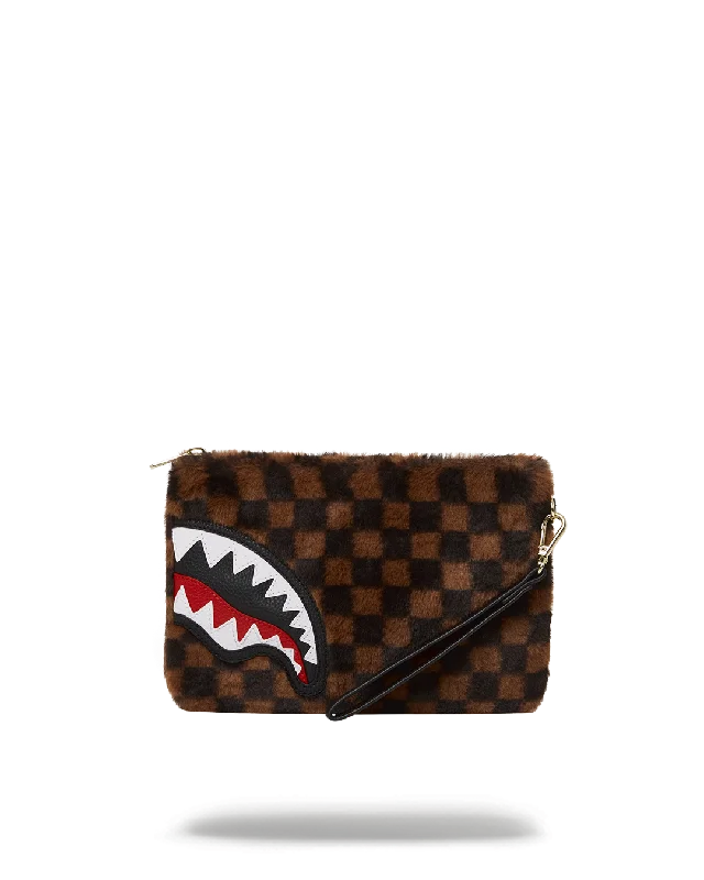 FURRR SHARKS IN PARIS CROSSOVER CLUTCH