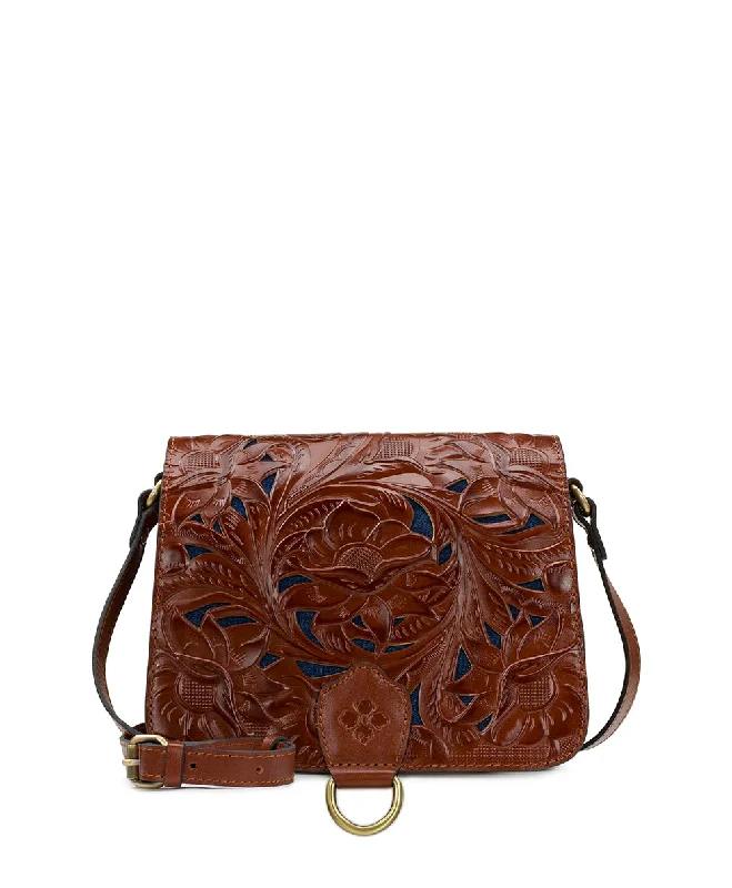 Ilina Flap Crossbody - Western Cutout Tooled