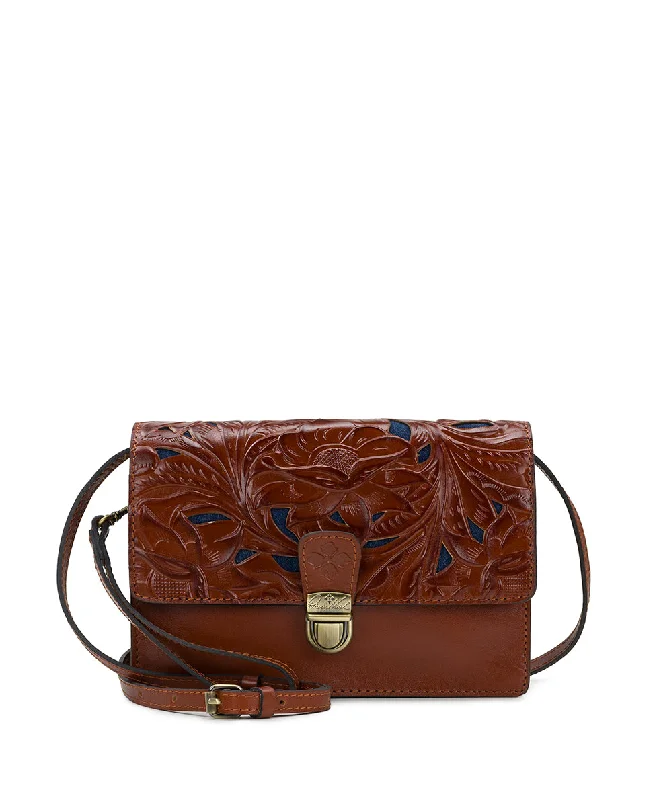 Lanza Crossbody - Western Cutout Tooled