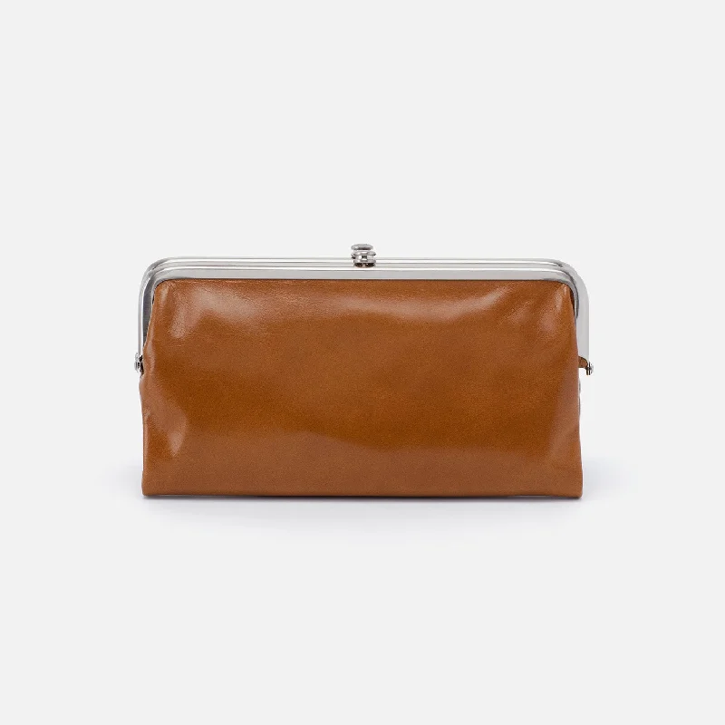 Lauren Clutch-Wallet In Polished Leather - Truffle