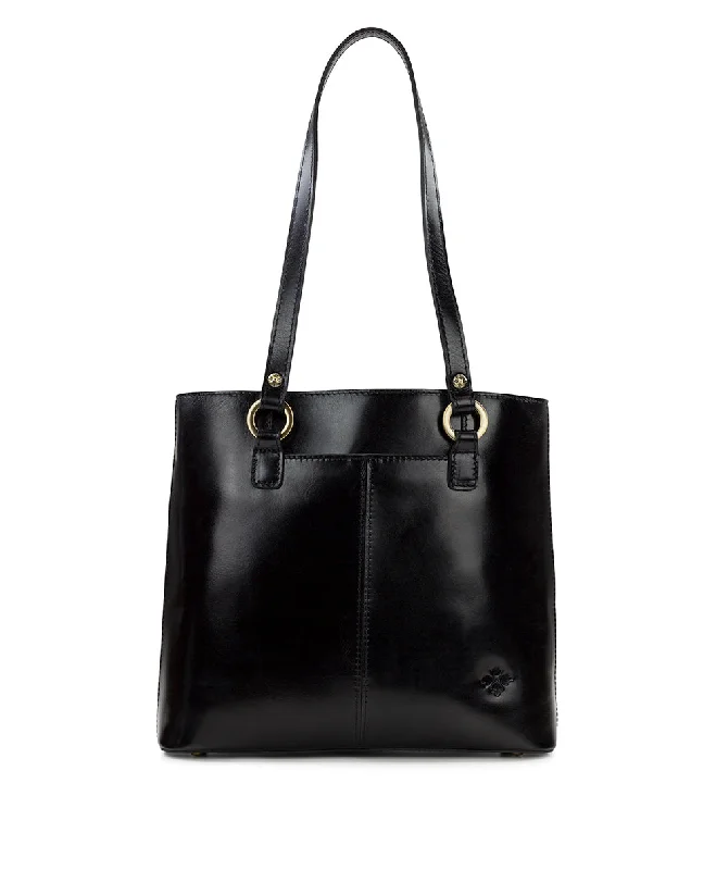 Luna Tote - Vintage Vegetable Tanned Leather - Black