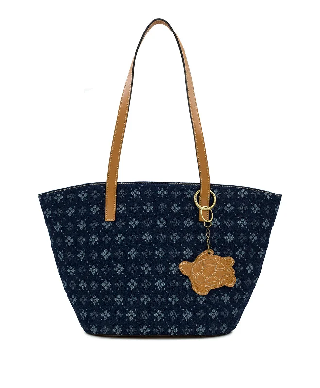 Marconia Tote - Denim Floret Jacquard