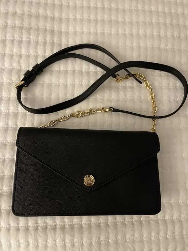 Small Saffiano Leather Envelope Crossbody Bag